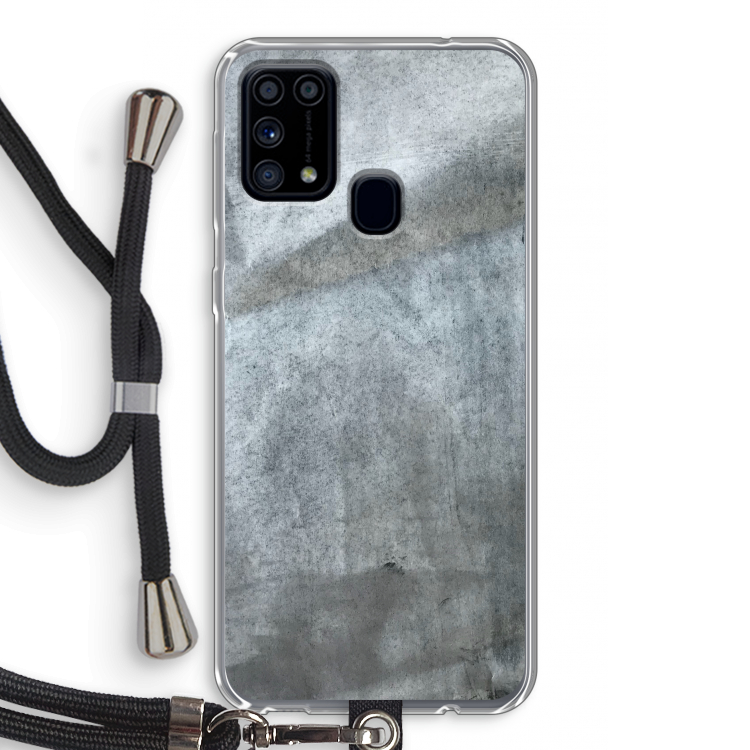 Grey Stone: Samsung Galaxy M31 Transparant Hoesje met koord