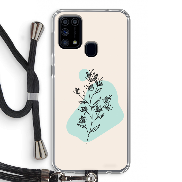 Violets are blue: Samsung Galaxy M31 Transparant Hoesje met koord