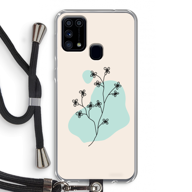 Love your petals: Samsung Galaxy M31 Transparant Hoesje met koord