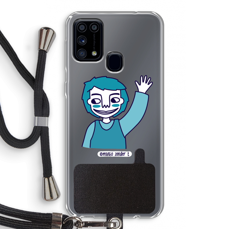 Zwaai: Samsung Galaxy M31 Transparant Hoesje met koord