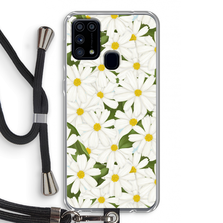 Summer Daisies: Samsung Galaxy M31 Transparant Hoesje met koord
