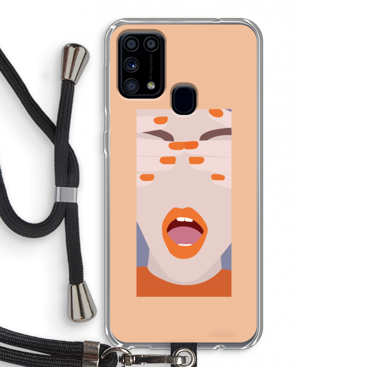 Surprise: Samsung Galaxy M31 Transparant Hoesje met koord