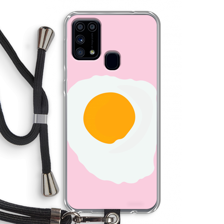Sunny side up: Samsung Galaxy M31 Transparant Hoesje met koord