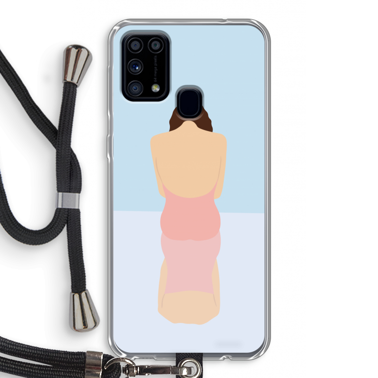 Mirror: Samsung Galaxy M31 Transparant Hoesje met koord
