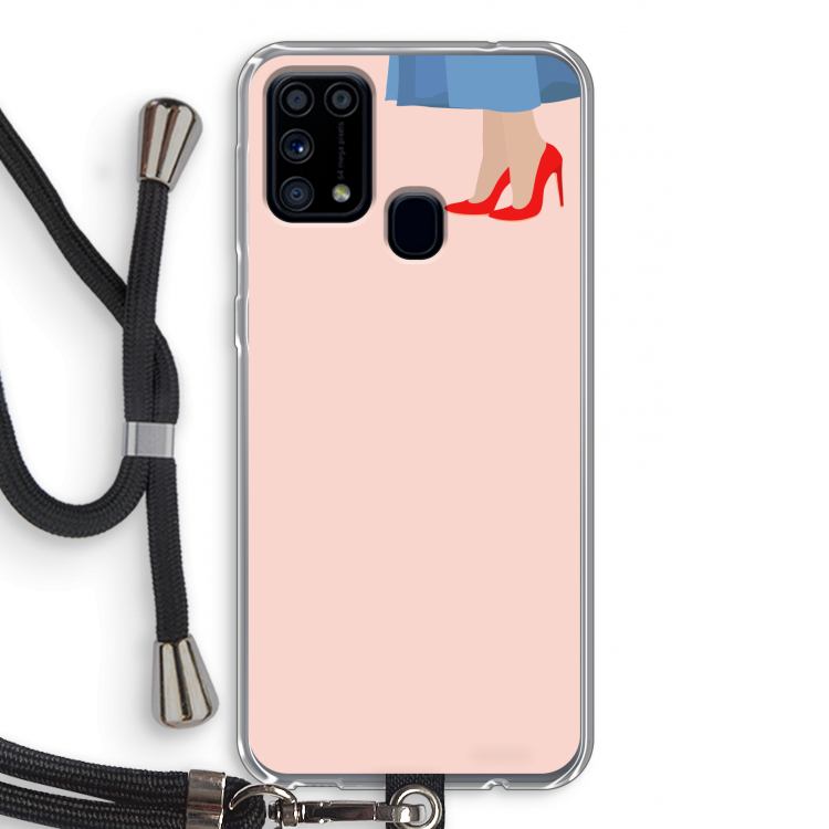 High heels: Samsung Galaxy M31 Transparant Hoesje met koord