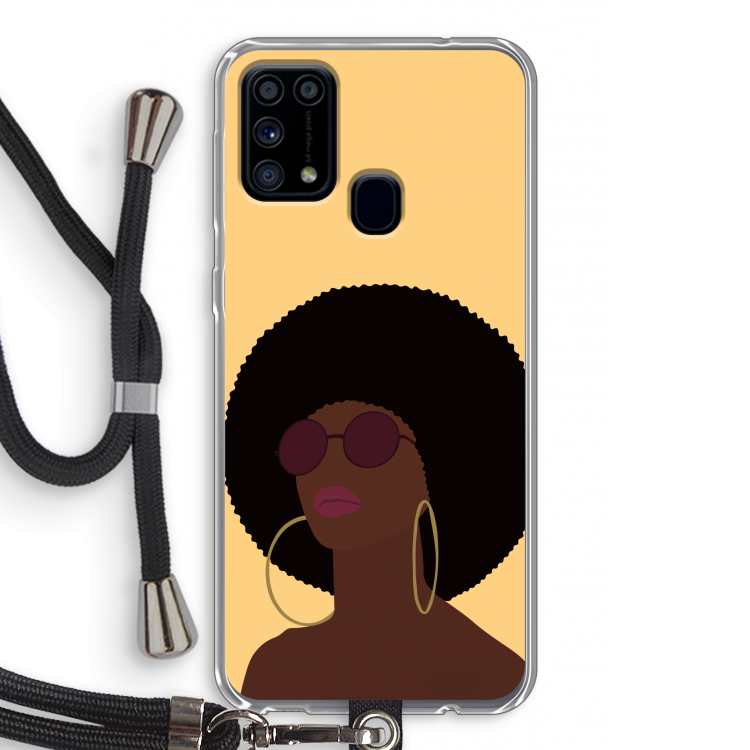 Golden hour: Samsung Galaxy M31 Transparant Hoesje met koord