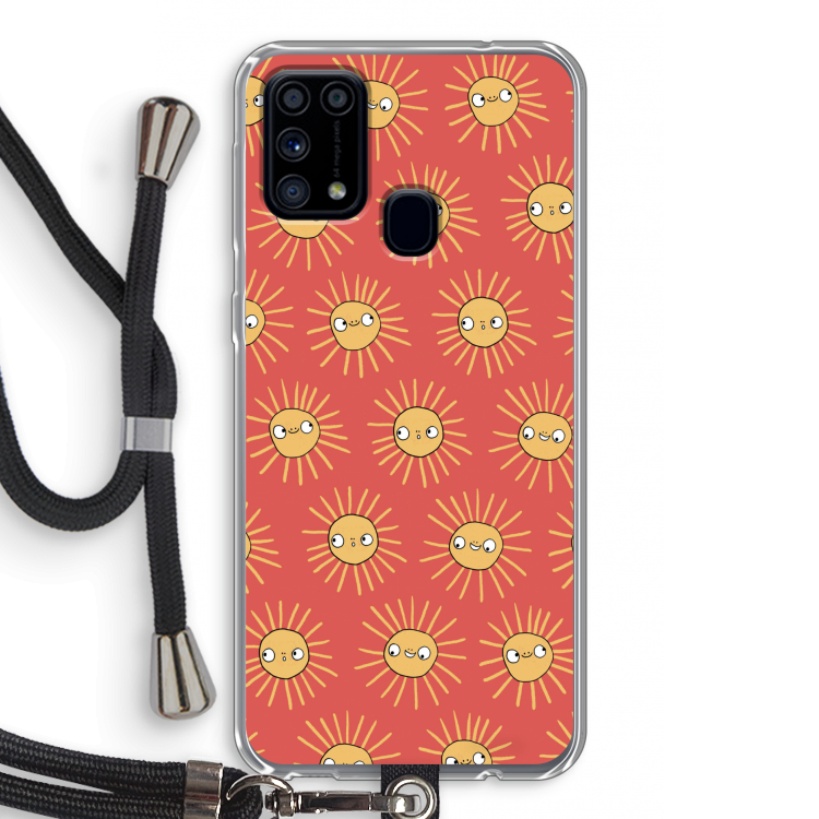 Zon: Samsung Galaxy M31 Transparant Hoesje met koord