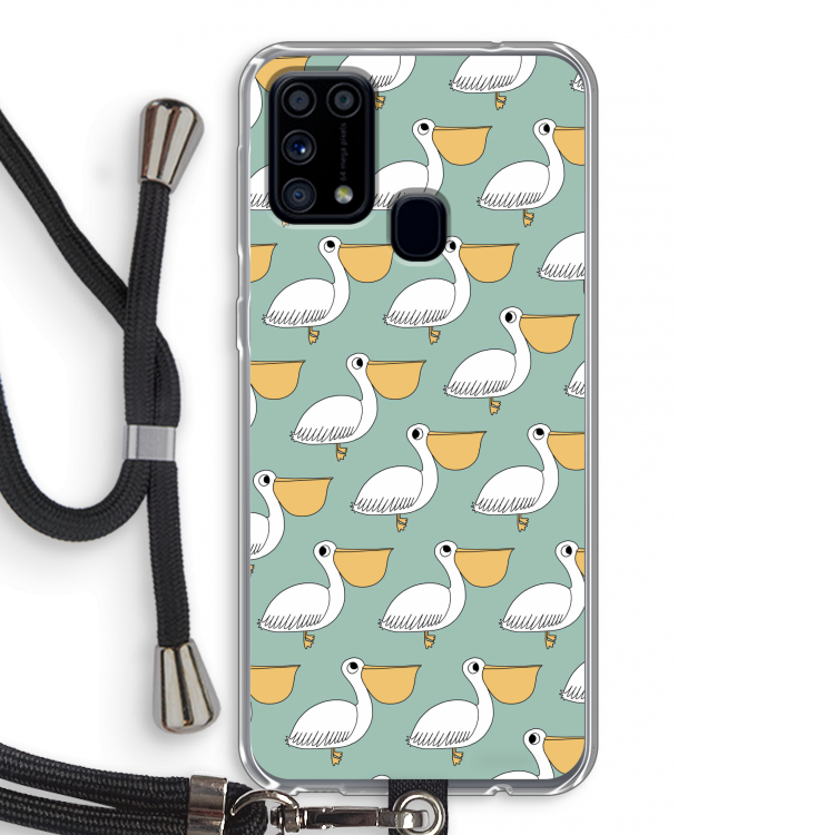 Pelican: Samsung Galaxy M31 Transparant Hoesje met koord