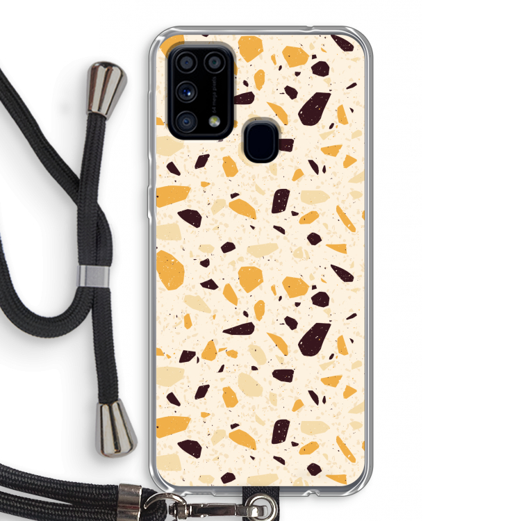 Terrazzo N°13: Samsung Galaxy M31 Transparant Hoesje met koord