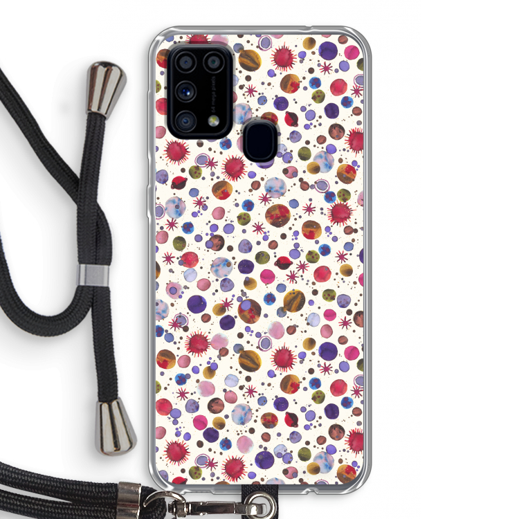 Planets Space: Samsung Galaxy M31 Transparant Hoesje met koord