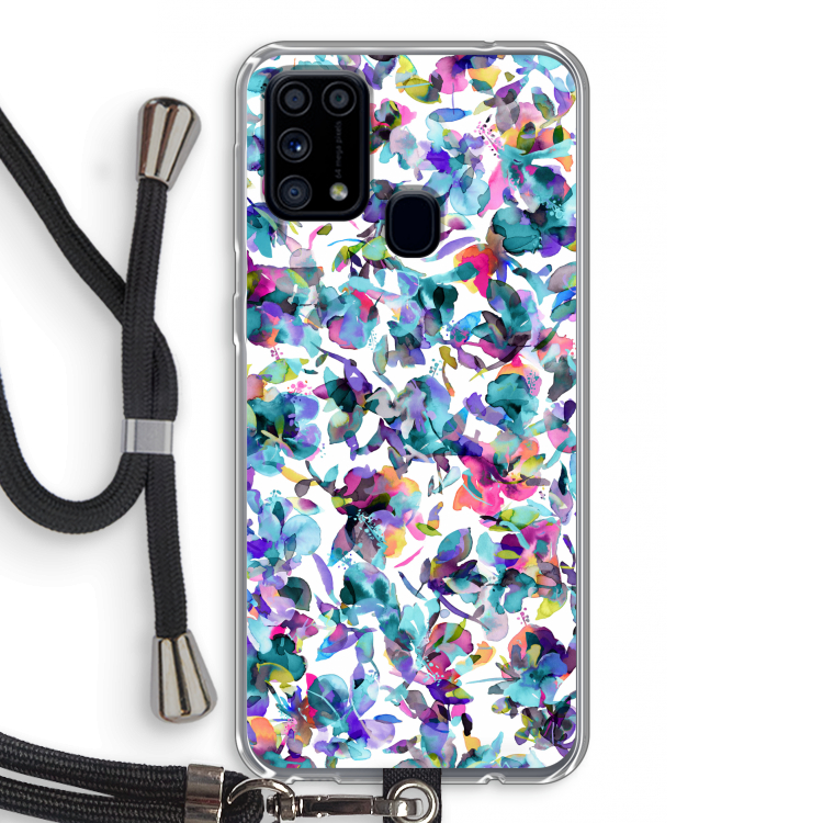 Hibiscus Flowers: Samsung Galaxy M31 Transparant Hoesje met koord