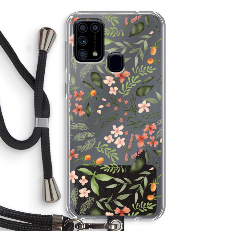 Sweet little flowers: Samsung Galaxy M31 Transparant Hoesje met koord