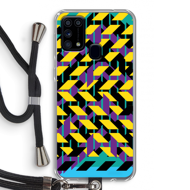 Skew Bee 3: Samsung Galaxy M31 Transparant Hoesje met koord