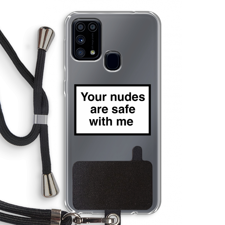 Safe with me: Samsung Galaxy M31 Transparant Hoesje met koord