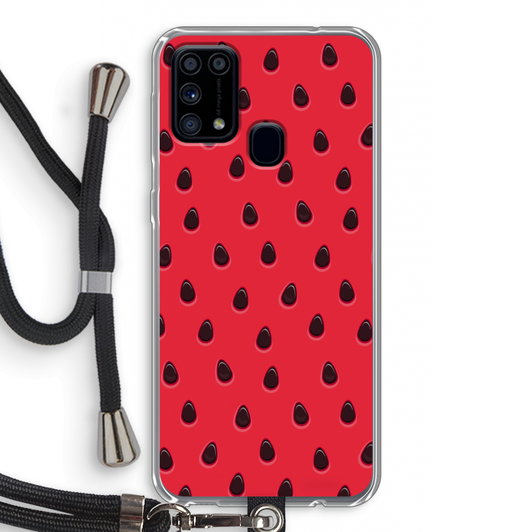 Watermelon: Samsung Galaxy M31 Transparant Hoesje met koord