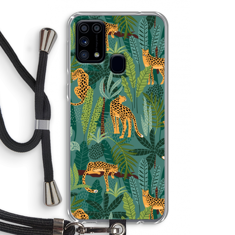 Luipaard 2: Samsung Galaxy M31 Transparant Hoesje met koord