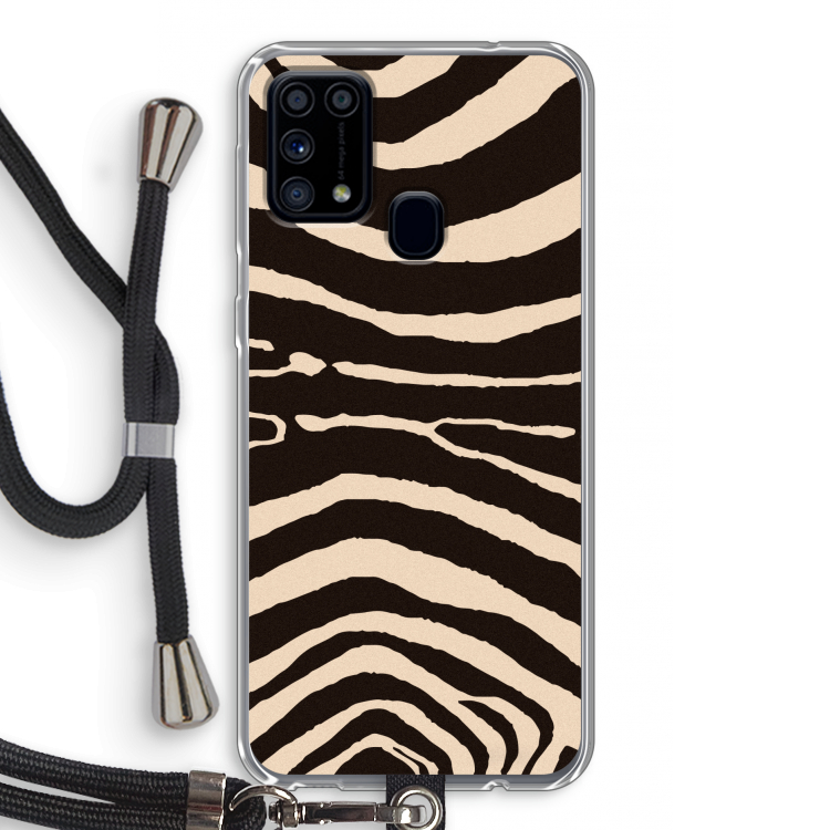Arizona Zebra: Samsung Galaxy M31 Transparant Hoesje met koord