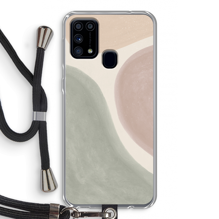Geo #6: Samsung Galaxy M31 Transparant Hoesje met koord