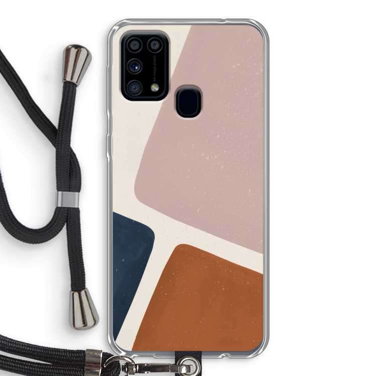 Geo #2: Samsung Galaxy M31 Transparant Hoesje met koord