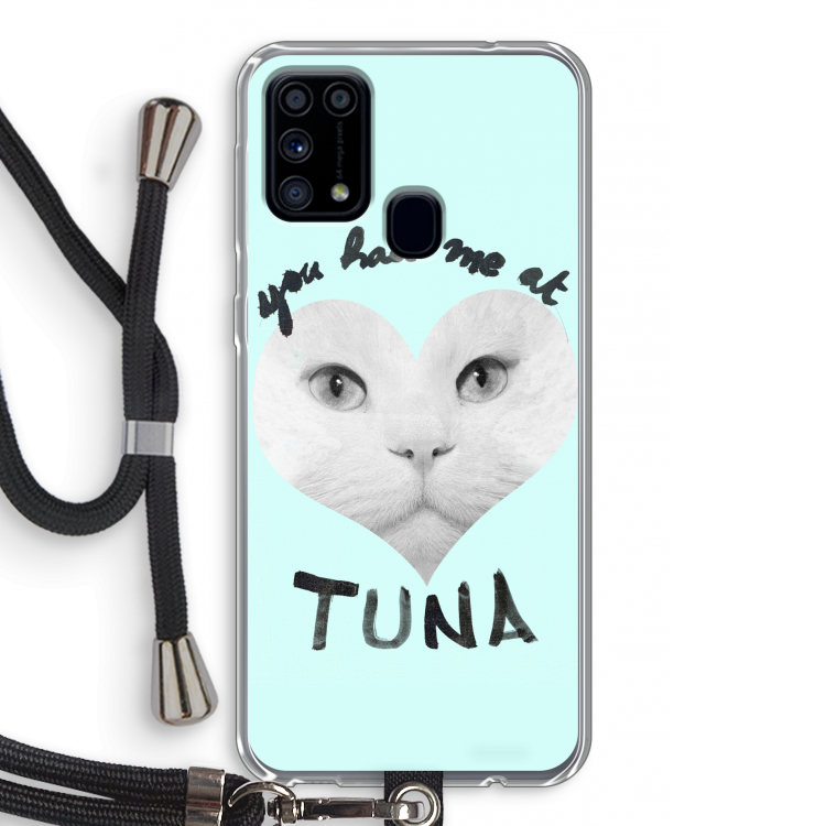 You had me at tuna: Samsung Galaxy M31 Transparant Hoesje met koord