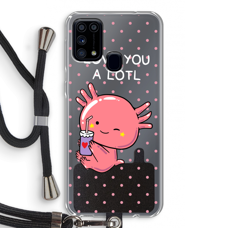 Love You A Lotl: Samsung Galaxy M31 Transparant Hoesje met koord