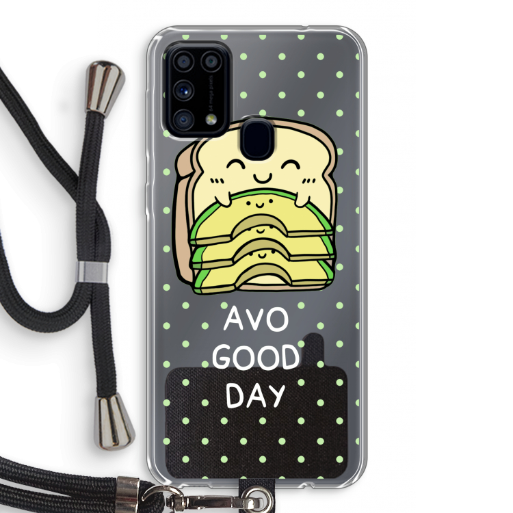 Avo Good Day: Samsung Galaxy M31 Transparant Hoesje met koord