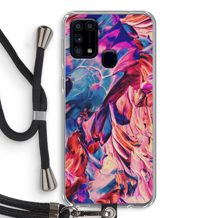 Pink Orchard: Samsung Galaxy M31 Transparant Hoesje met koord