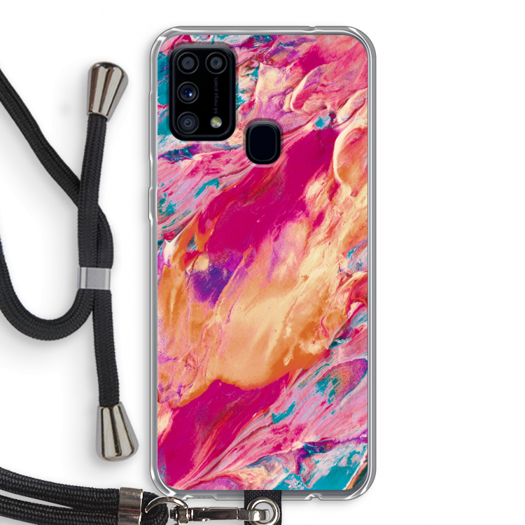 Pastel Echoes: Samsung Galaxy M31 Transparant Hoesje met koord