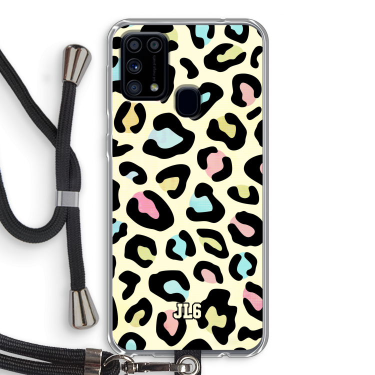 Leopard pattern: Samsung Galaxy M31 Transparant Hoesje met koord