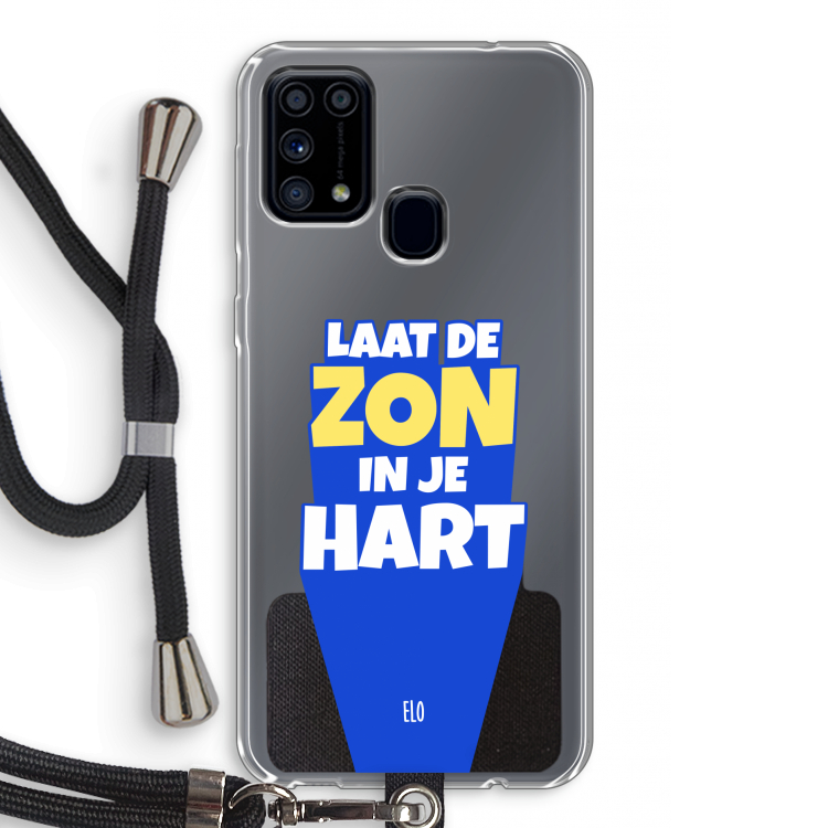 Laat de zon in je hart: Samsung Galaxy M31 Transparant Hoesje met koord
