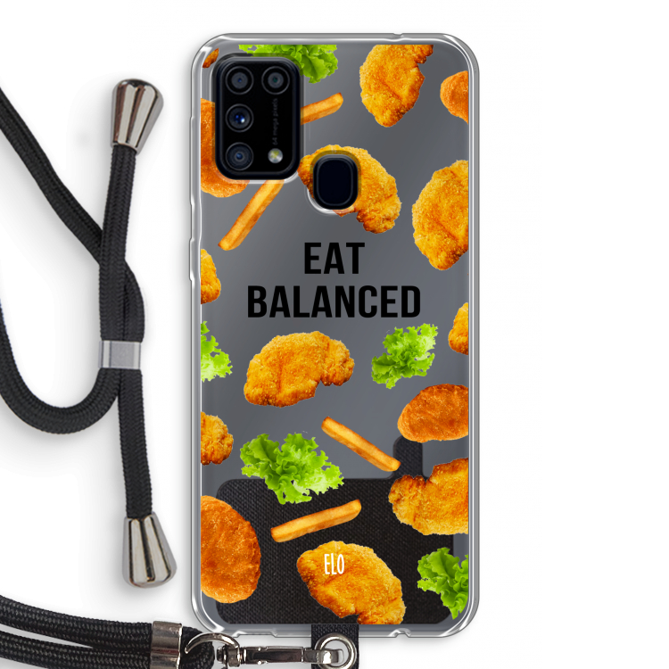 Eat Balanced: Samsung Galaxy M31 Transparant Hoesje met koord