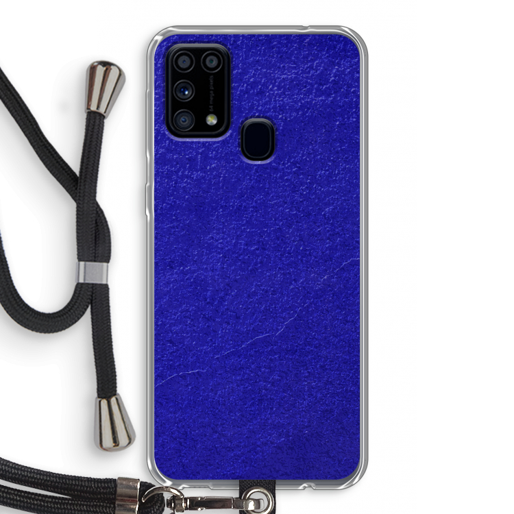 Majorelle Blue: Samsung Galaxy M31 Transparant Hoesje met koord