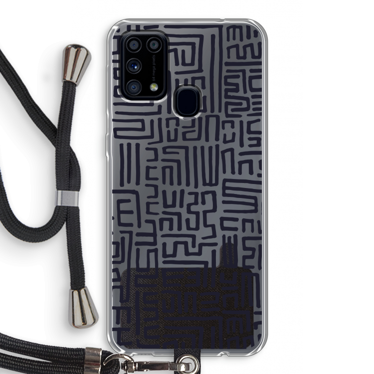 Moroccan Print: Samsung Galaxy M31 Transparant Hoesje met koord