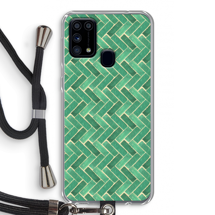 Moroccan tiles 2: Samsung Galaxy M31 Transparant Hoesje met koord