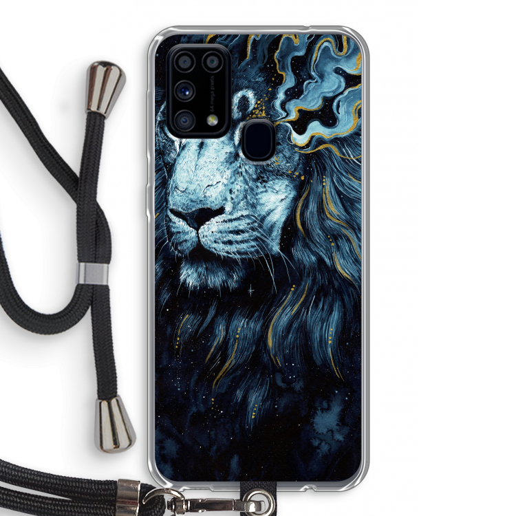 Darkness Lion: Samsung Galaxy M31 Transparant Hoesje met koord