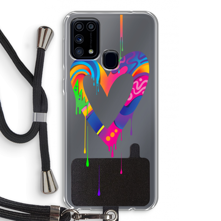 Melts My Heart: Samsung Galaxy M31 Transparant Hoesje met koord