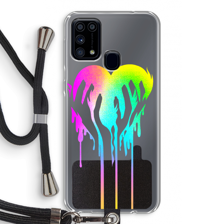 Hold My Heart: Samsung Galaxy M31 Transparant Hoesje met koord