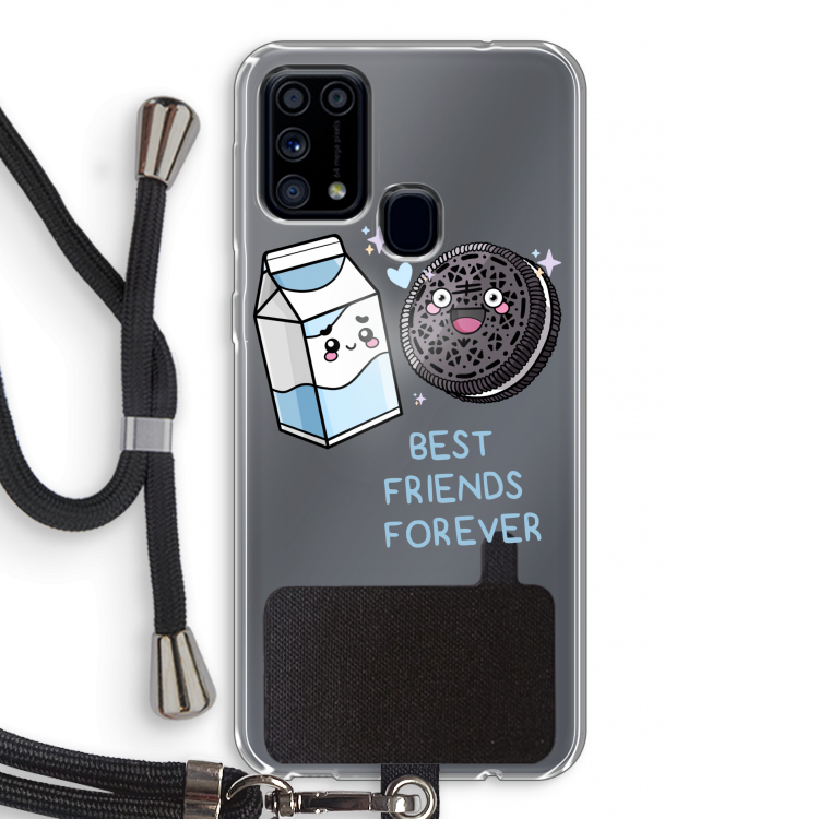 Best Friend Forever: Samsung Galaxy M31 Transparant Hoesje met koord