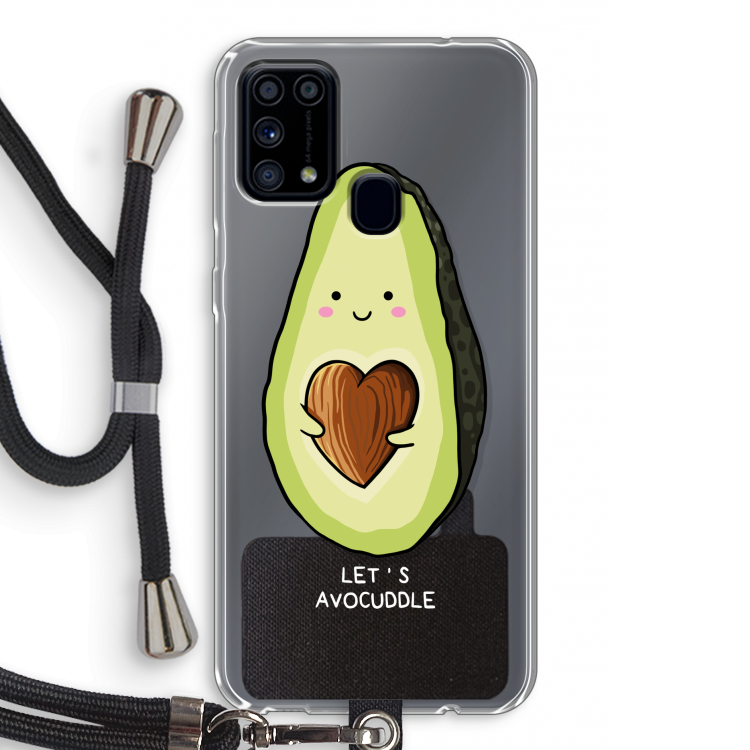 Avocuddle: Samsung Galaxy M31 Transparant Hoesje met koord