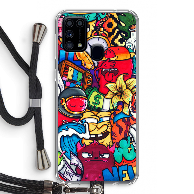 No Rules: Samsung Galaxy M31 Transparant Hoesje met koord