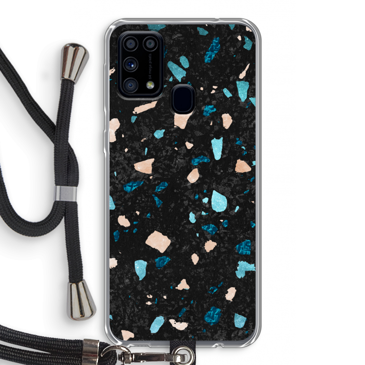 Terrazzo N°11: Samsung Galaxy M31 Transparant Hoesje met koord