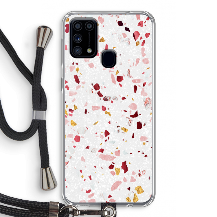 Terrazzo N°9: Samsung Galaxy M31 Transparant Hoesje met koord