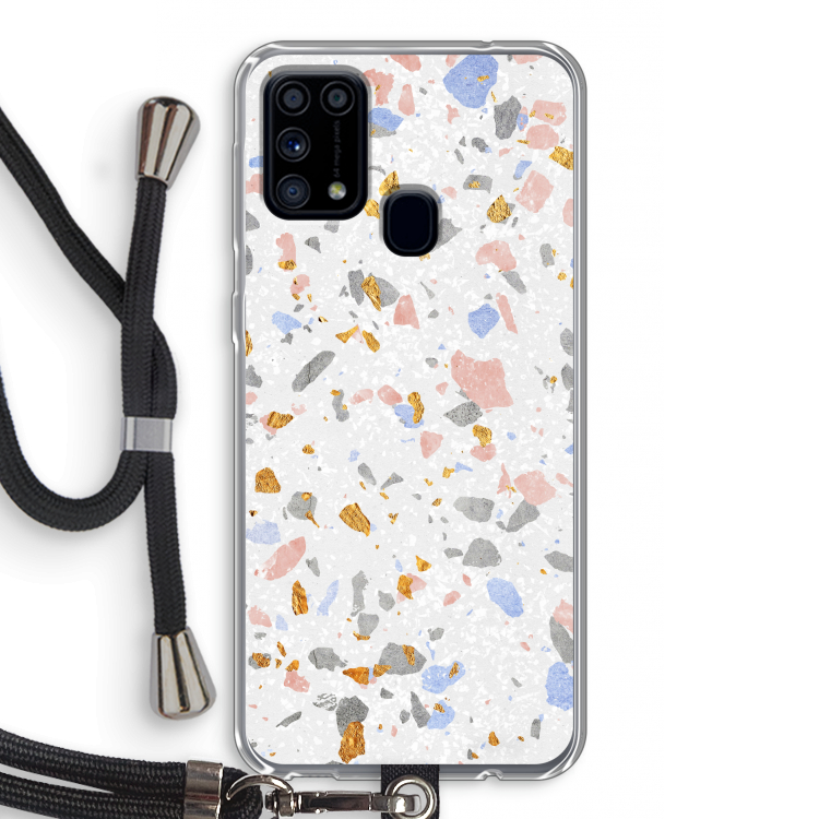 Terrazzo N°8: Samsung Galaxy M31 Transparant Hoesje met koord