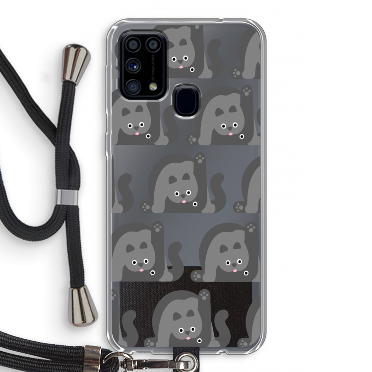 Cats: Samsung Galaxy M31 Transparant Hoesje met koord