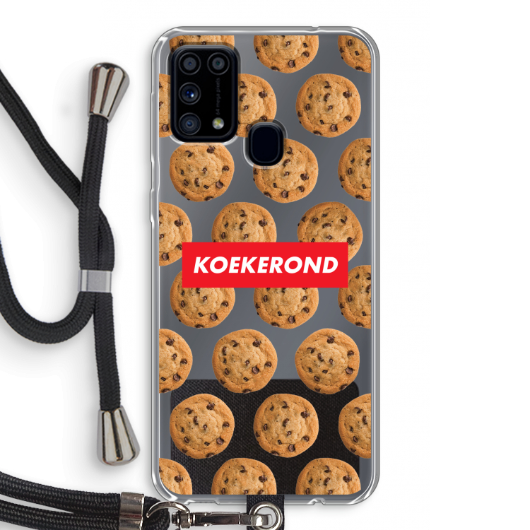 Koekerond: Samsung Galaxy M31 Transparant Hoesje met koord