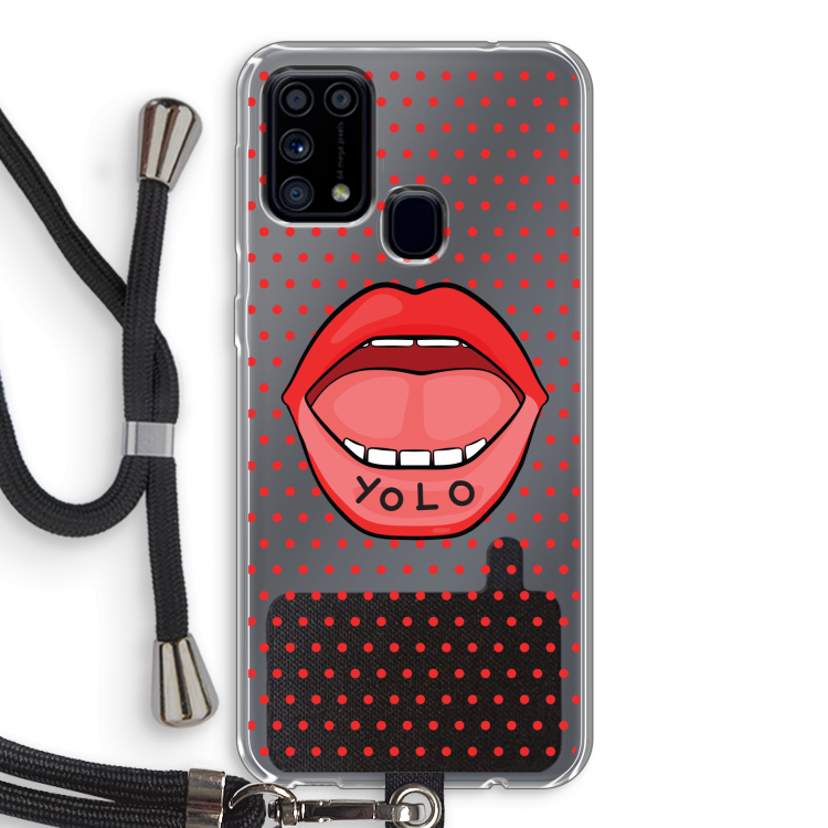 Yolo Denise: Samsung Galaxy M31 Transparant Hoesje met koord