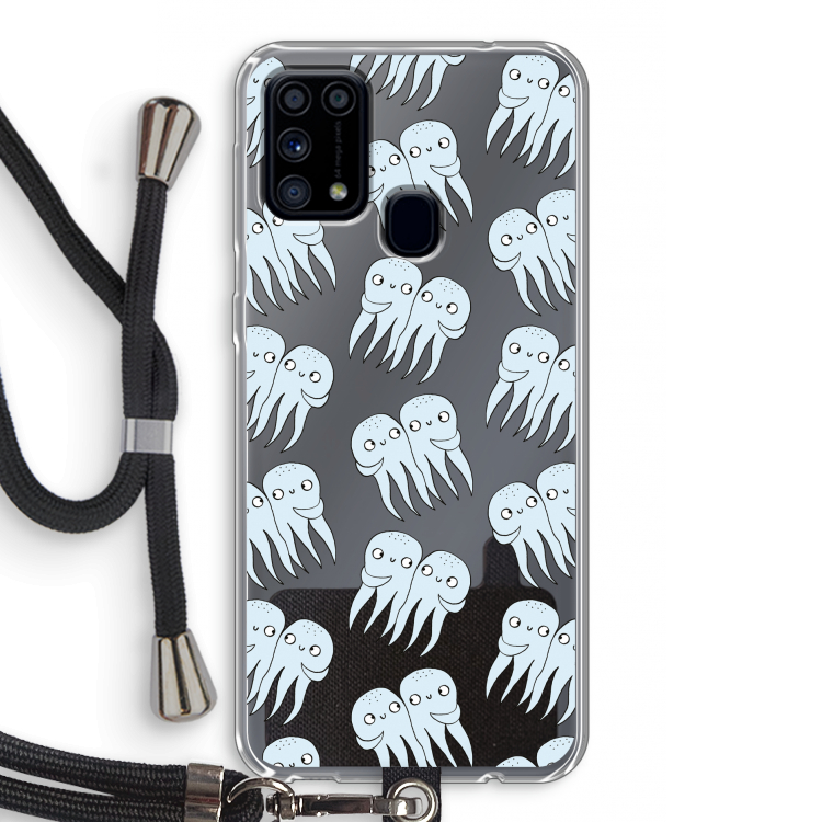 Octopussen: Samsung Galaxy M31 Transparant Hoesje met koord