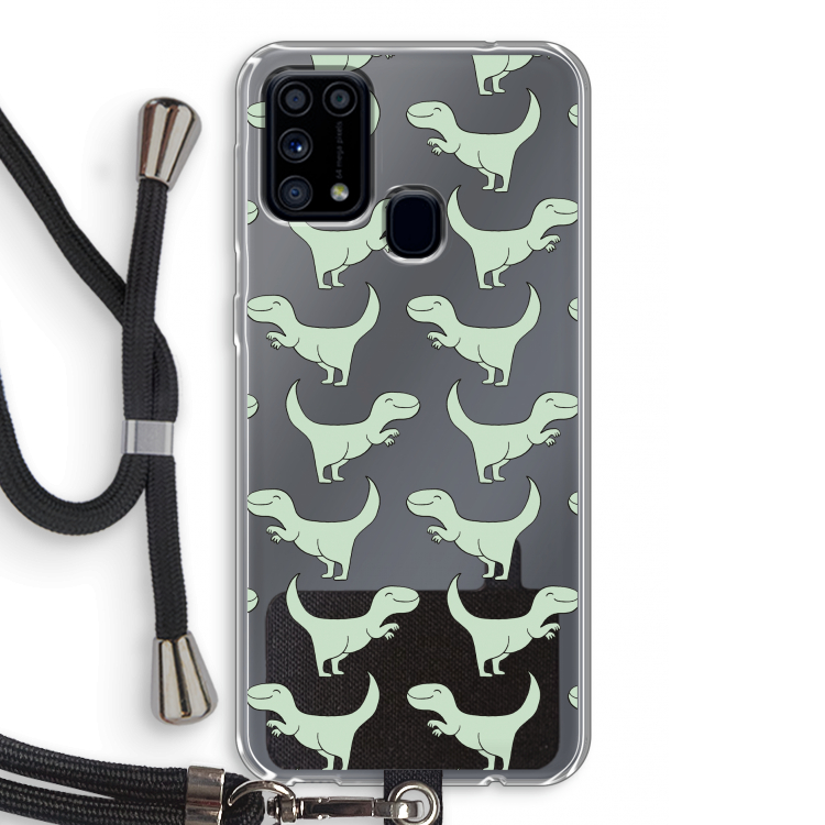 Dinos: Samsung Galaxy M31 Transparant Hoesje met koord