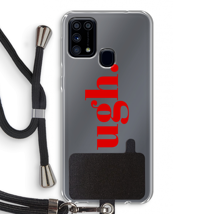 Ugh: Samsung Galaxy M31 Transparant Hoesje met koord