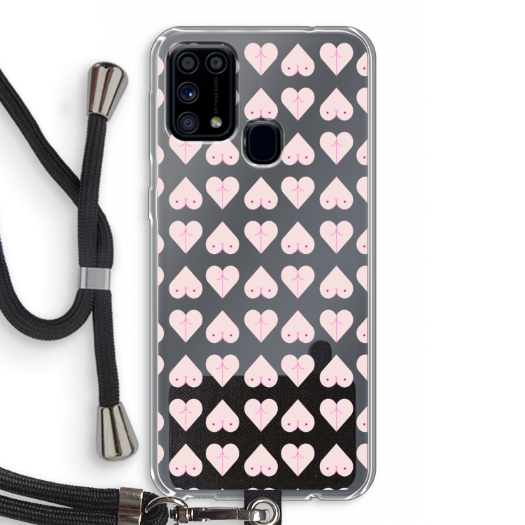 Ass 'n Titties: Samsung Galaxy M31 Transparant Hoesje met koord